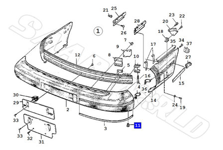 Nut &amp; bolt / Front Bumper