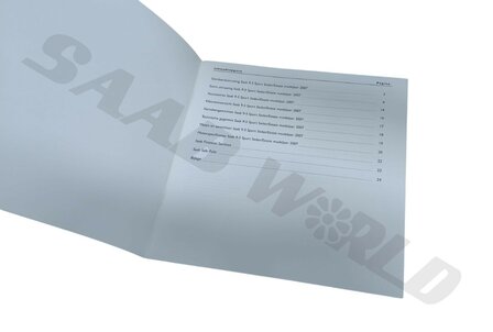 Brochure 'opties, accessoires en specificaties', 9-5 - NL