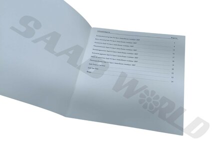 Brochure 'opties, accessoires en specificaties', 9-5 - NL