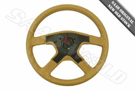 Steering Wheel - Beige Leather - Saab