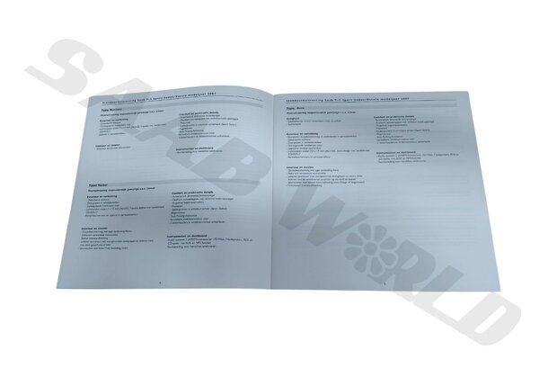 Brochure 'opties, accessoires en specificaties', 9-5 - NL
