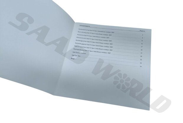 Brochure 'opties, accessoires en specificaties', 9-5 - NL