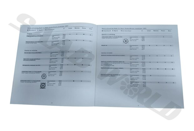 Brochure 'opties, accessoires en specificaties', 9-5 - NL