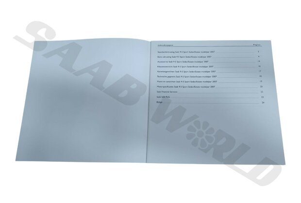 Brochure 'opties, accessoires en specificaties', 9-5 - NL